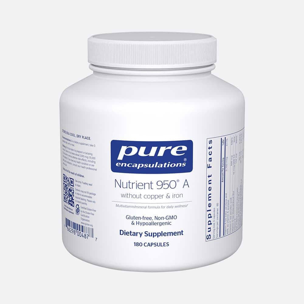 Nutrient 950 A Without Copper & Iron - 180 Capsules