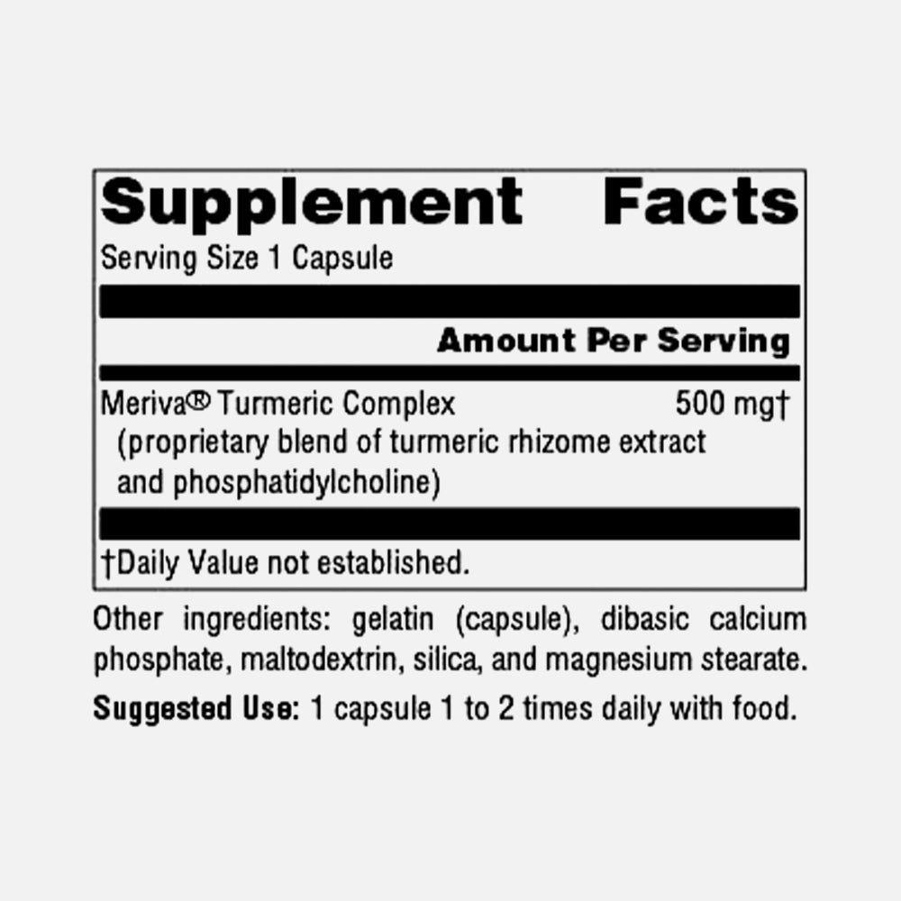 Turmeric with Meriva 500mg - 120 Tablets