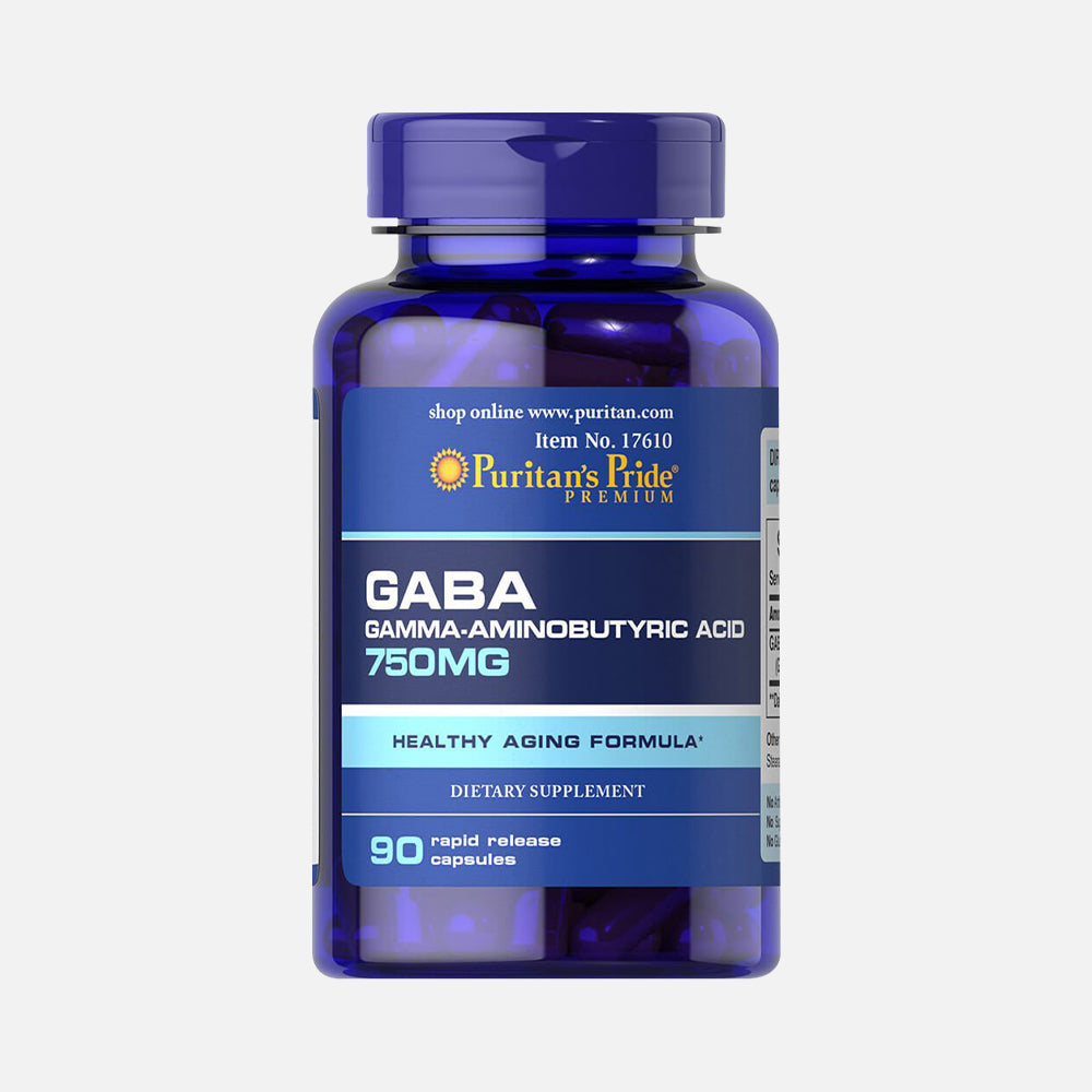 GABA (Gamma Aminobutyric Acid) 750mg - 90 Capsules
