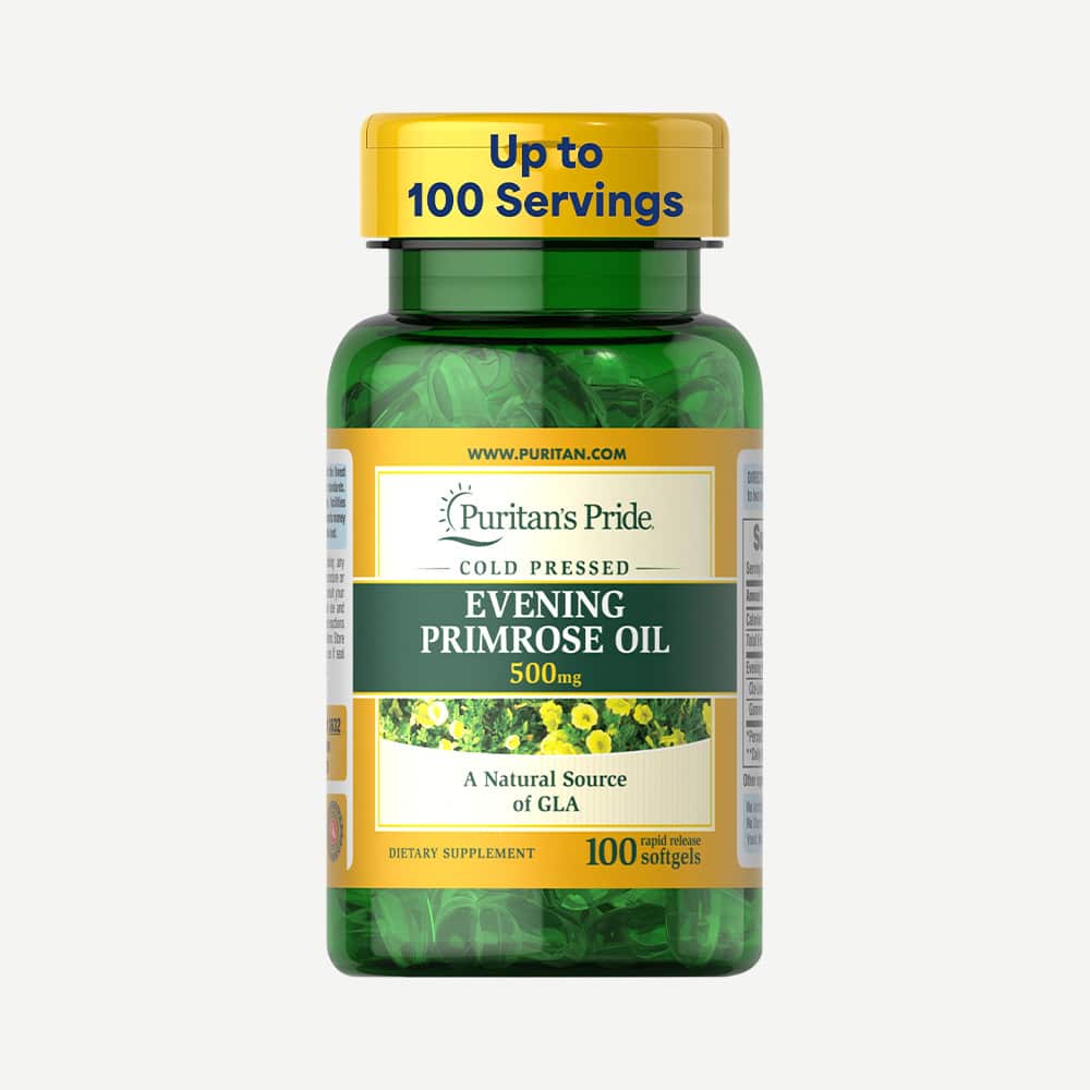 Evening Primrose Oil 500mg with GLA - 100 Softgels