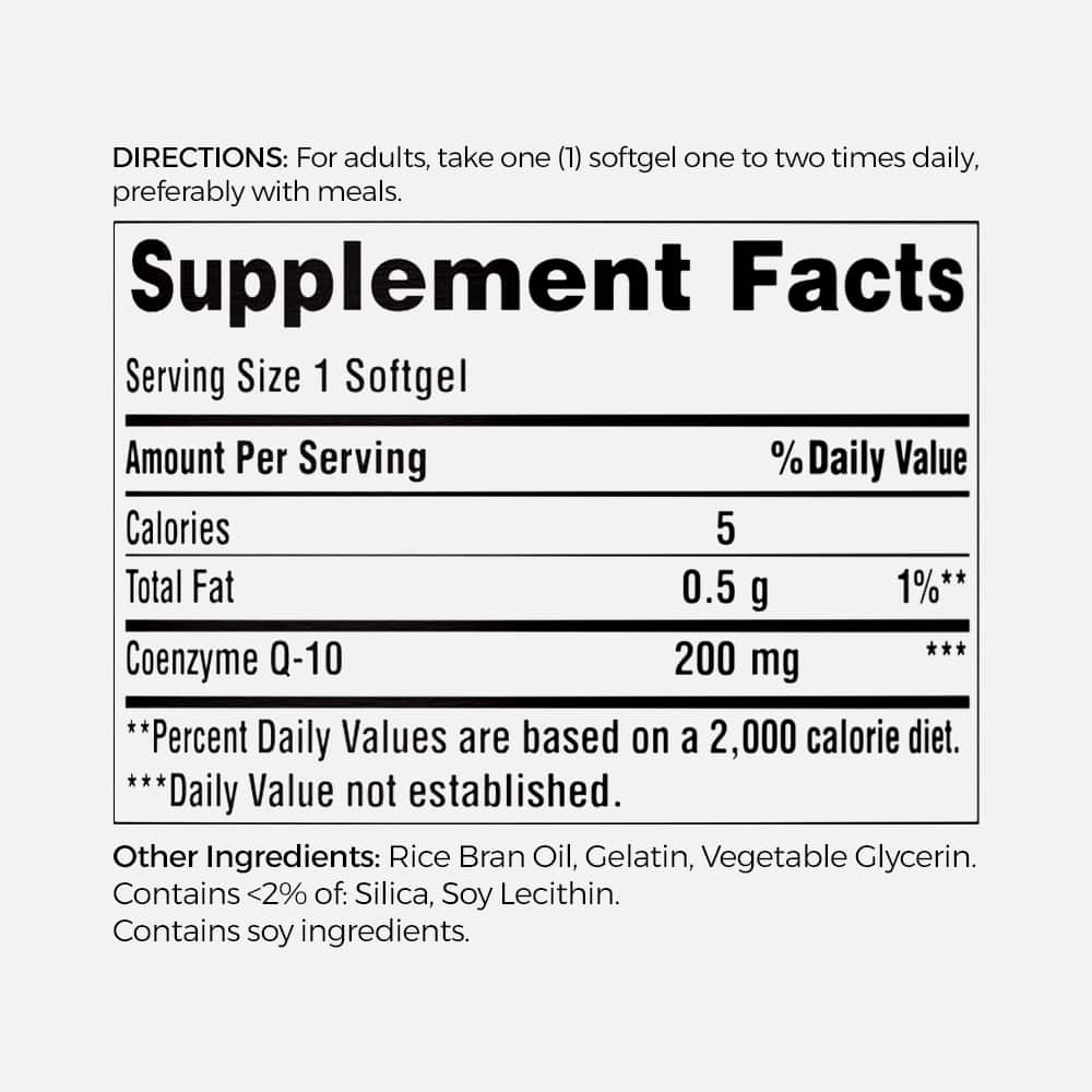 Q-SORB Co Q-10 200mg - 120 Softgels