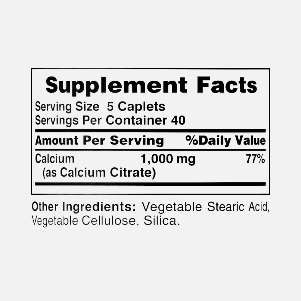 Calcium Citrate 200mg - 200 Caplets