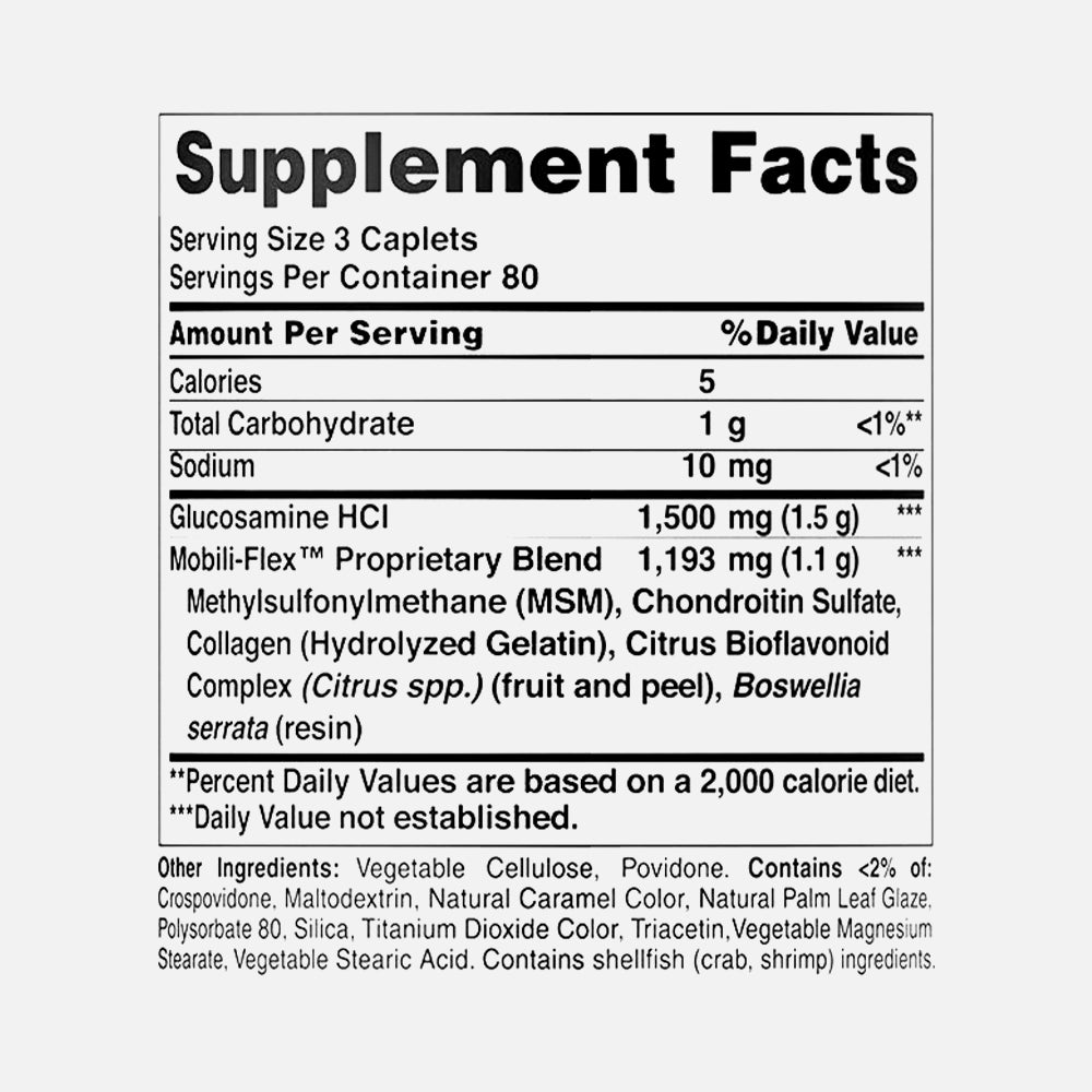 Glucosamine Chondroitin & MSM 3-Per-Day Formula - 120 Capsules