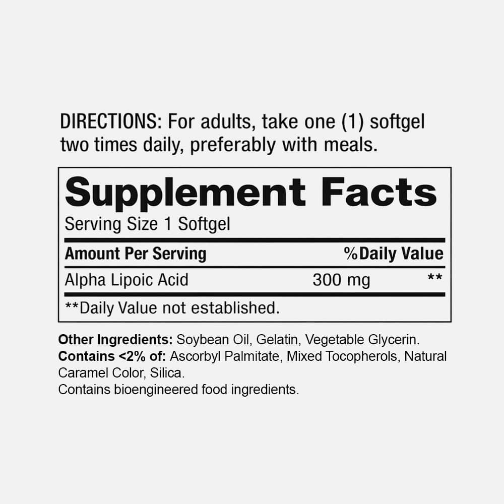 Alpha Lipoic Acid 300mg - 60 Capsules