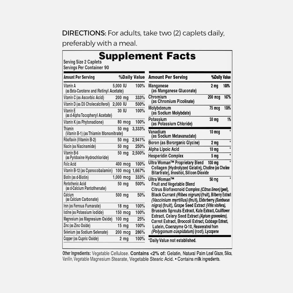 Ultra Women Multivitamin - 180 Timed Release Caplets
