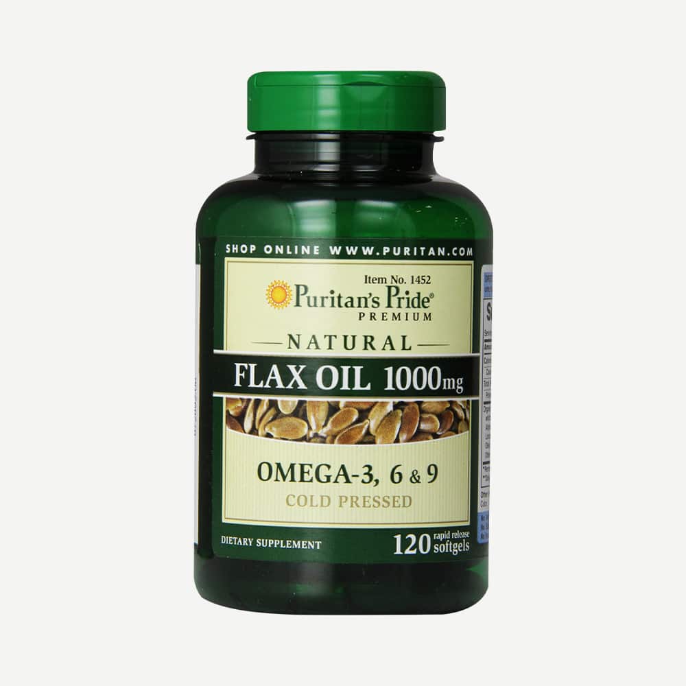 Natural Flax Oil 1000mg - 120 Softgels