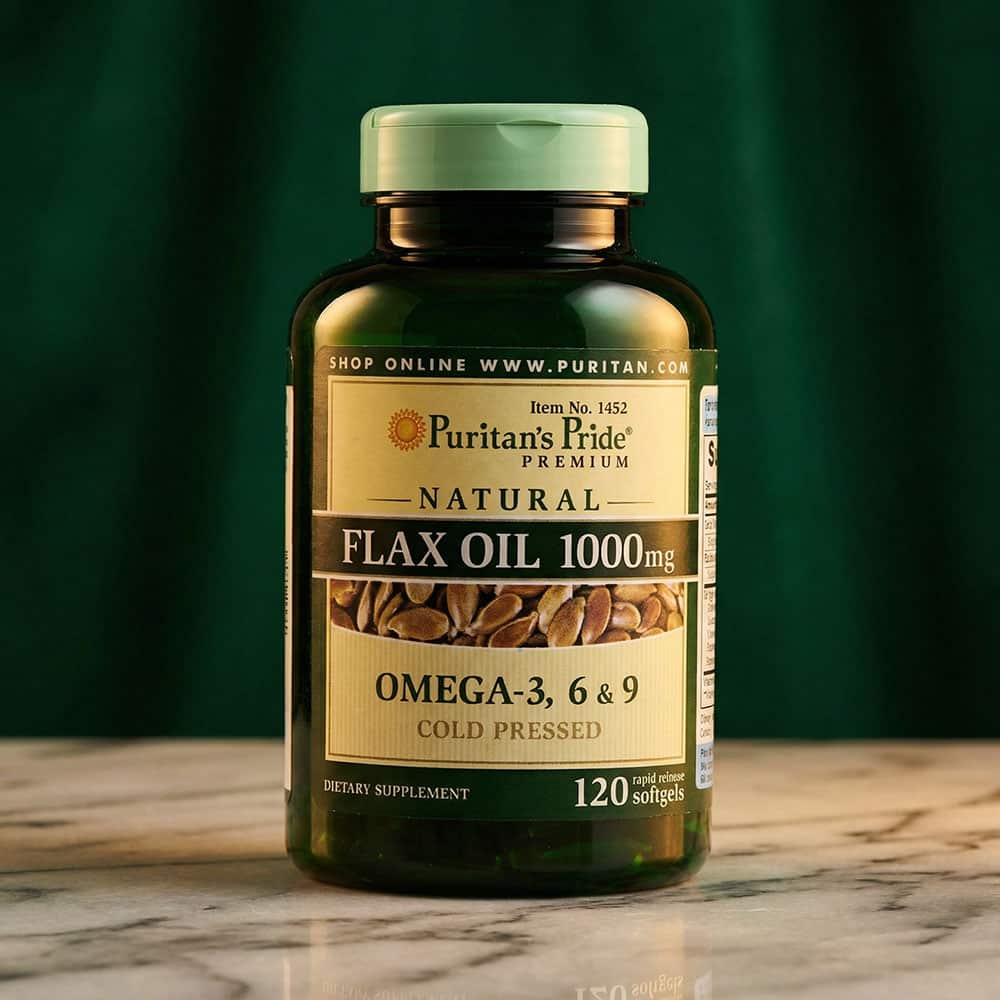 Natural Flax Oil 1000mg - 120 Softgels