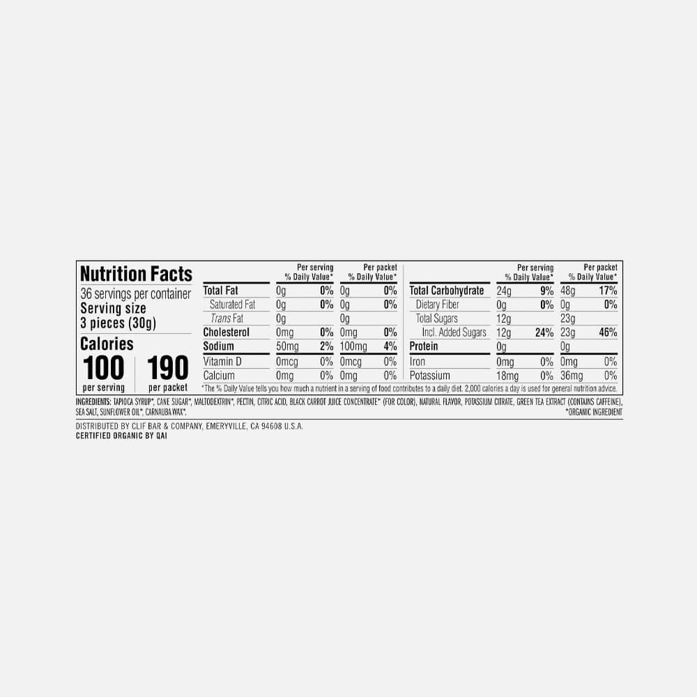 Clif Shot Bloks Tropical Punch 25mg - 18 Packs Chews