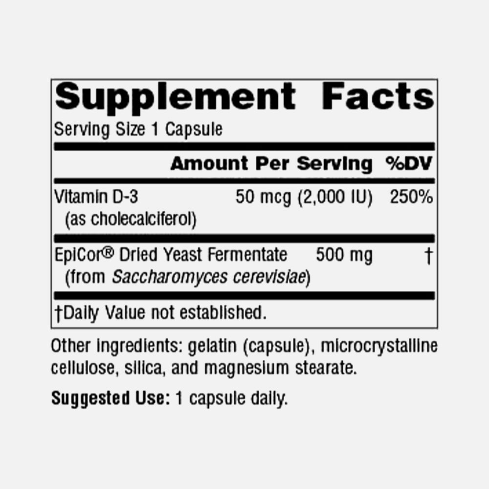 EpiCor with Vitamin D-3 4000 IU - 120 Capsules