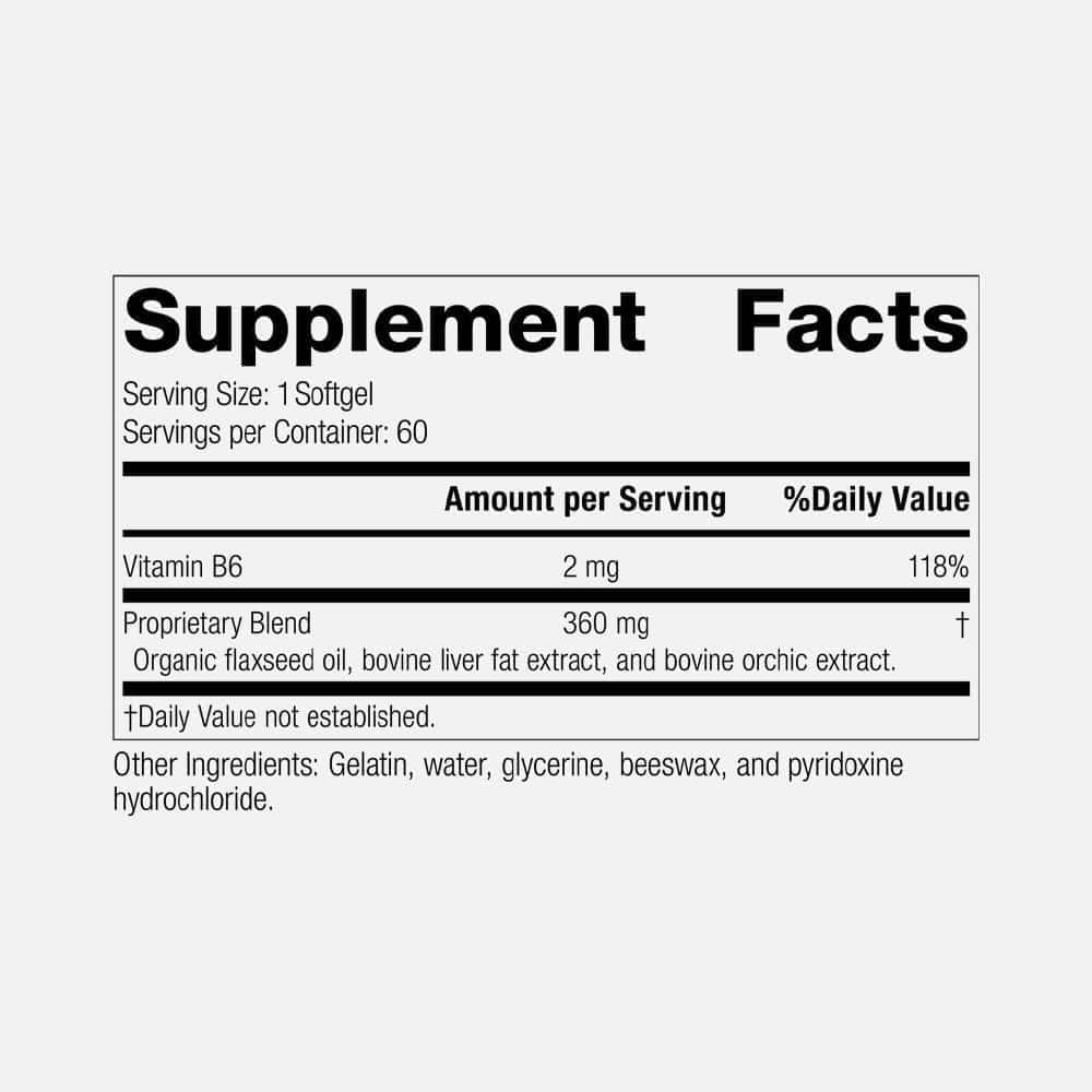 Flax Oil Plus with Vitamin B6 - 60 Softgels