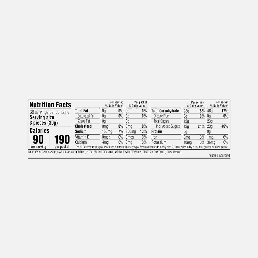 CLIF BLOKS Margarita 3X Sodium - 18 Packs Chews