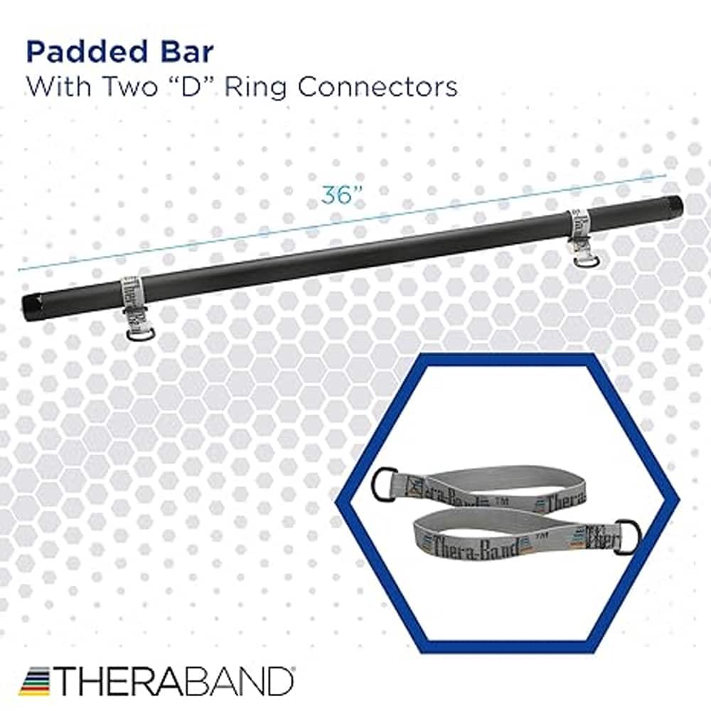 TheraBand Padded Resistance Band Bar - 3ft Attachment