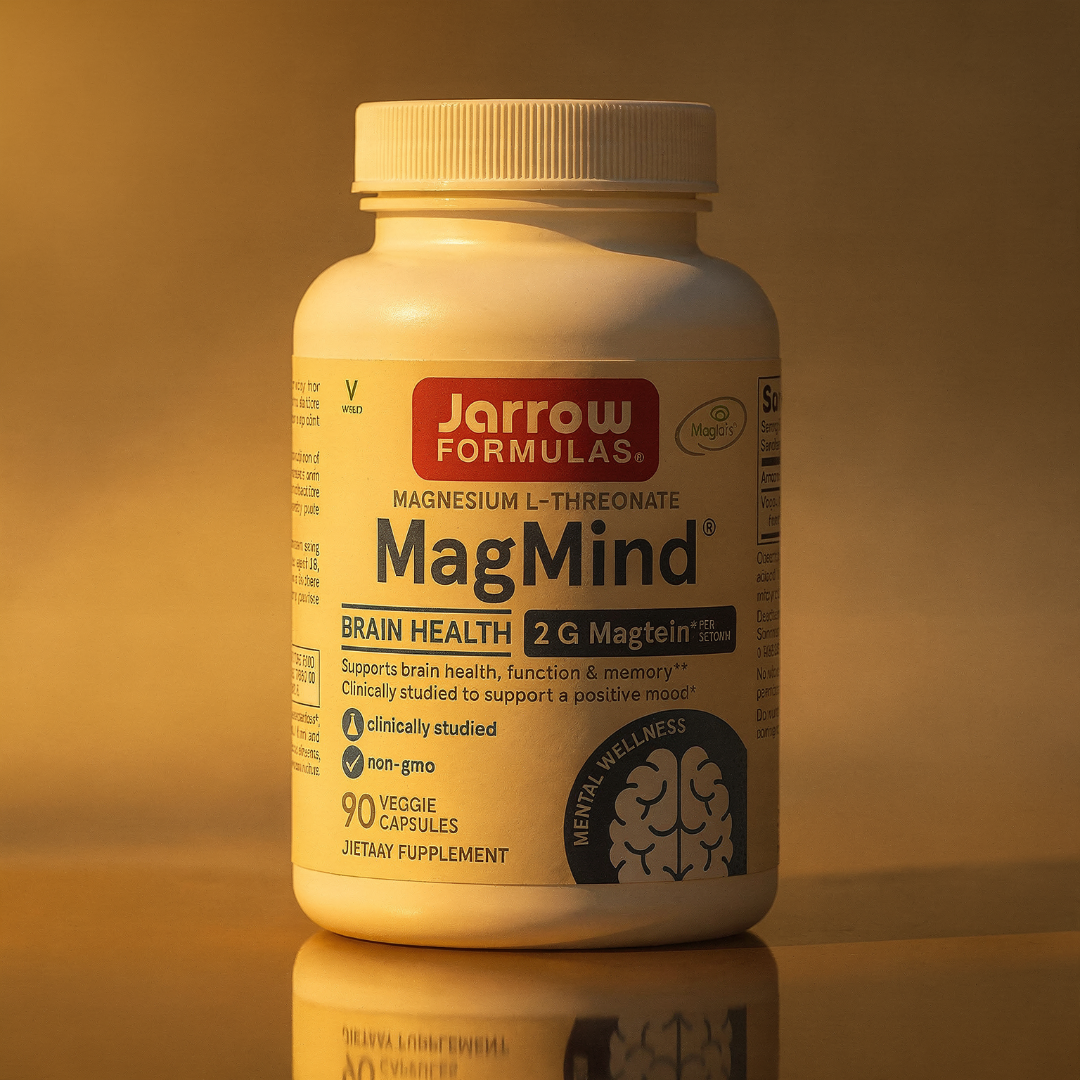 Magnesium L-Threonate 2g - 90 Veggie Capsules