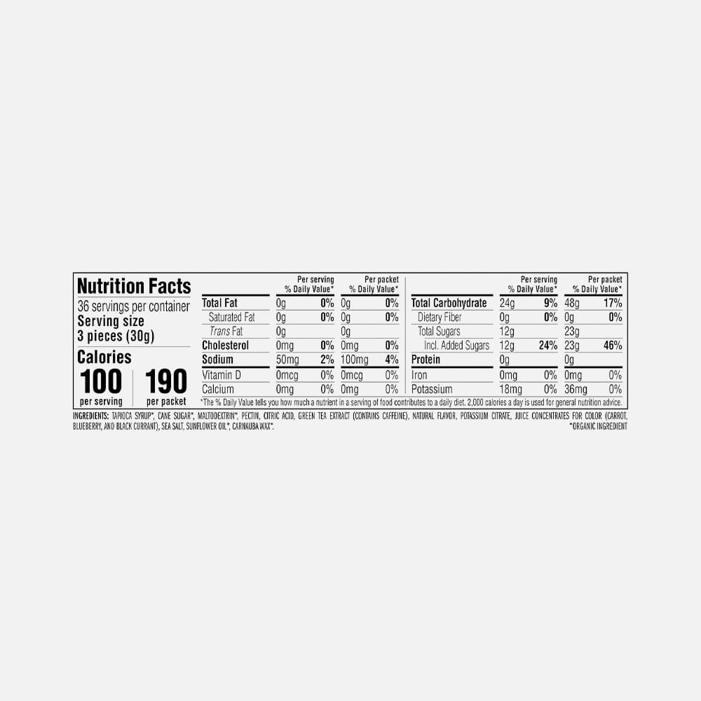 CLIF BLOKS Black Cherry with Caffeine - 18 Chews