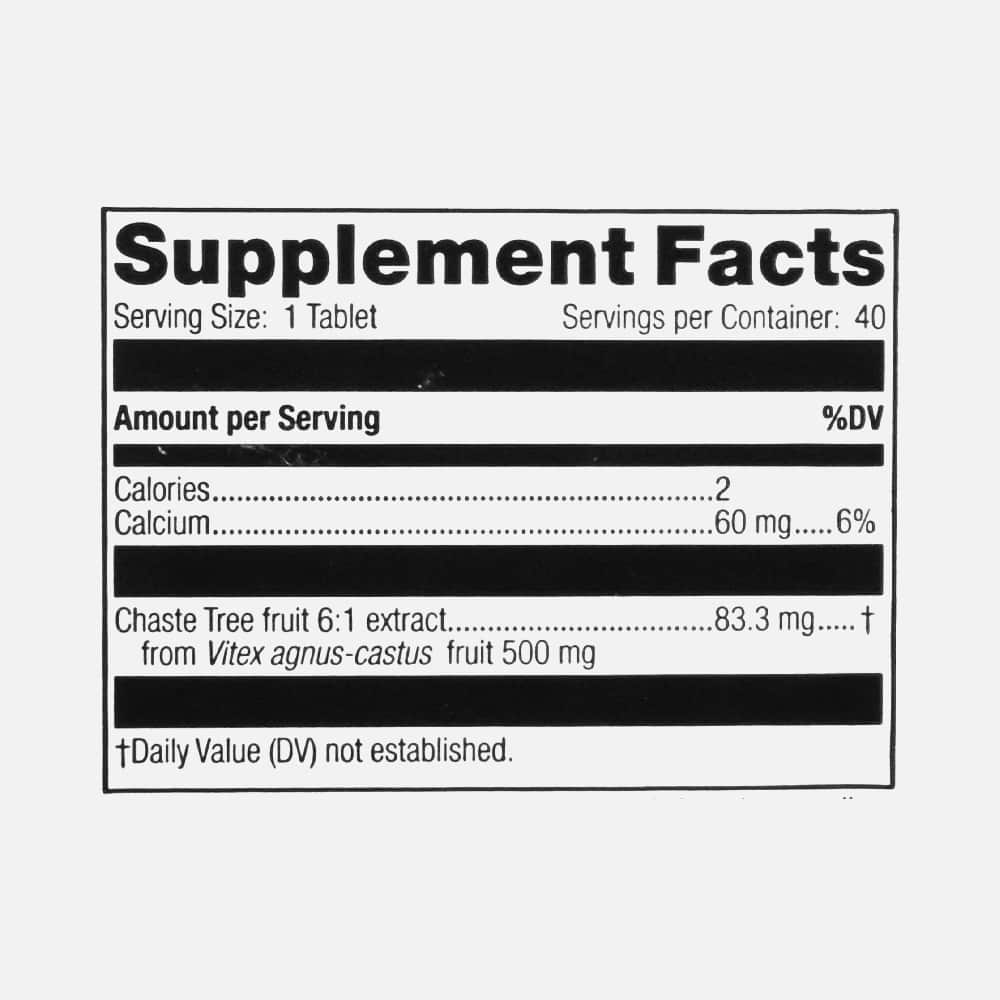 Chaste Tree - 40 Tablets