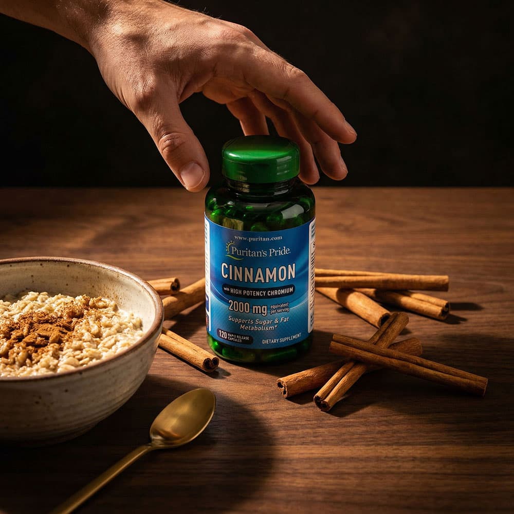 Cinnamon 875mg with Chromium 200mcg - 120 Capsules
