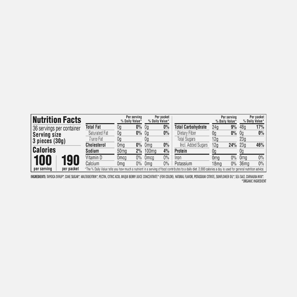 CLIF BLOKS Mountain Berry 24g Carbs - 18 Chews