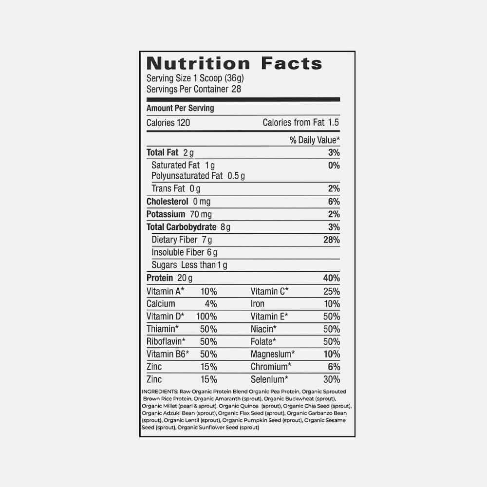 Raw Organic Meal Replacement Chocolate - 38.03 oz Powder
