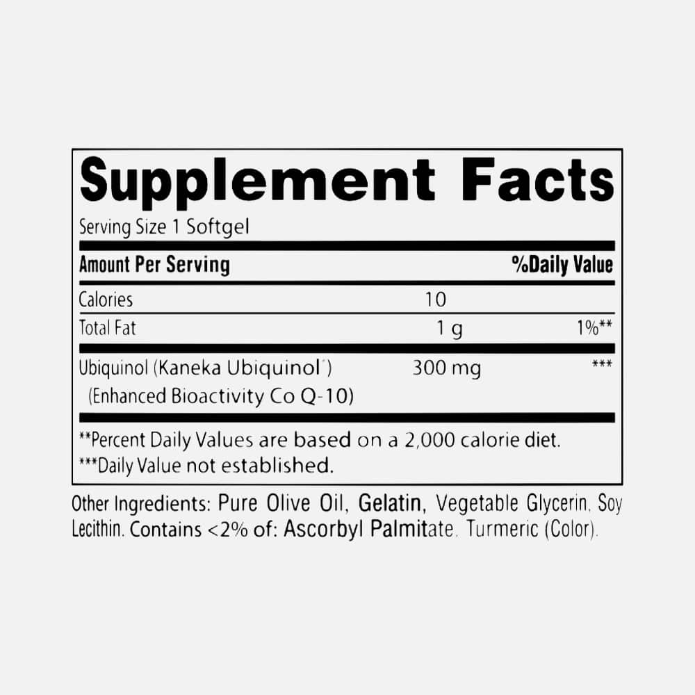 Ubiquinol 300mg - 30 Softgels