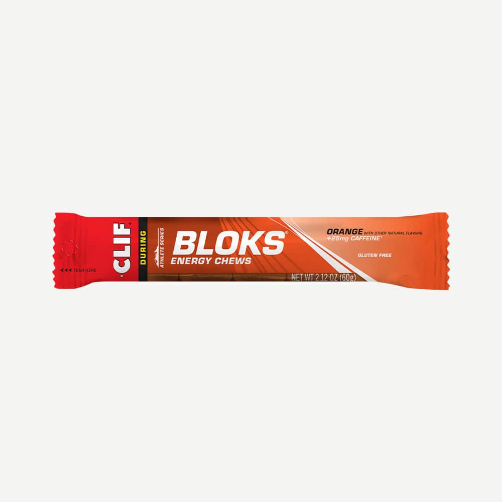 CLIF BLOKS Orange with Caffeine - 18 packets Energy Chews