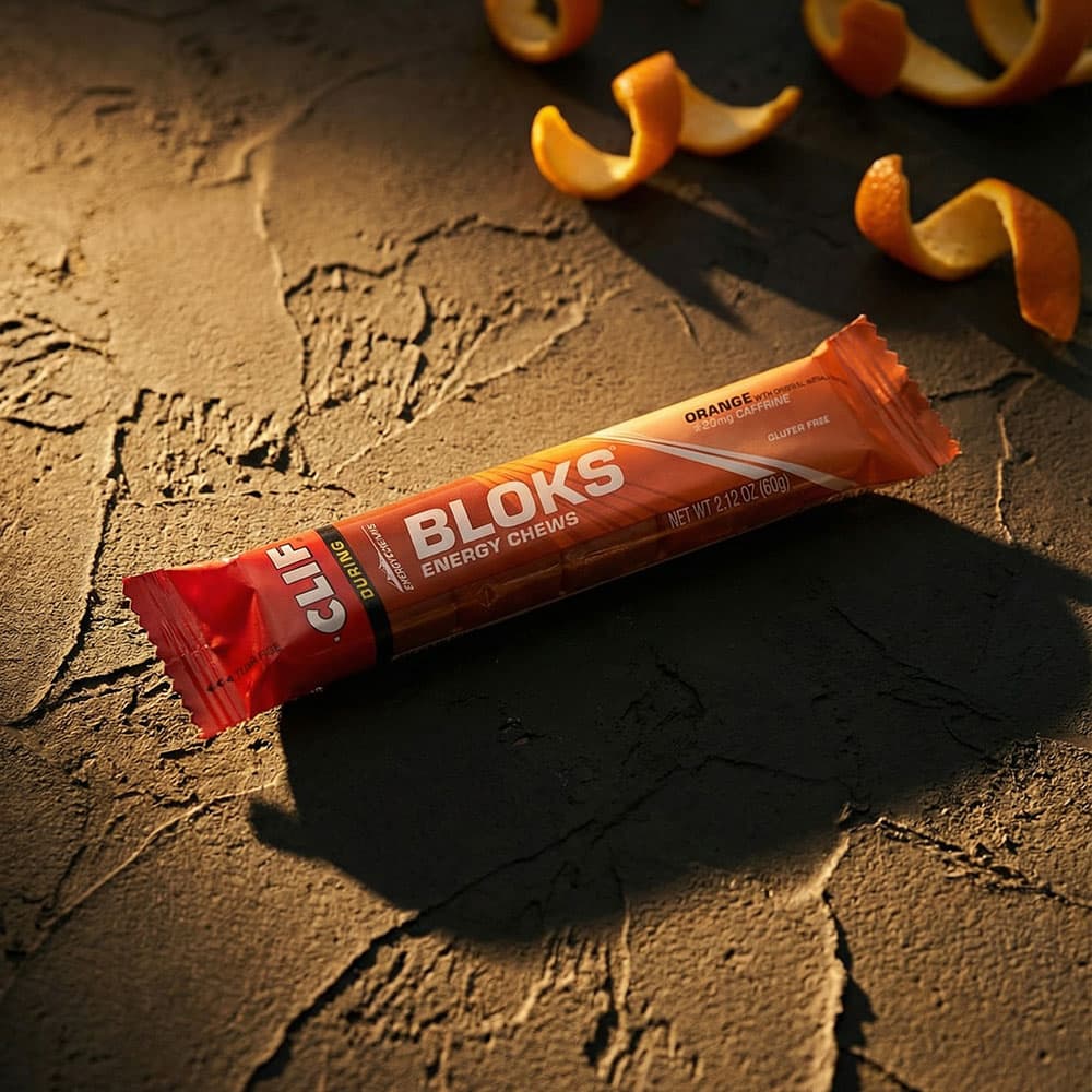CLIF BLOKS Orange with Caffeine - 18 packets Energy Chews