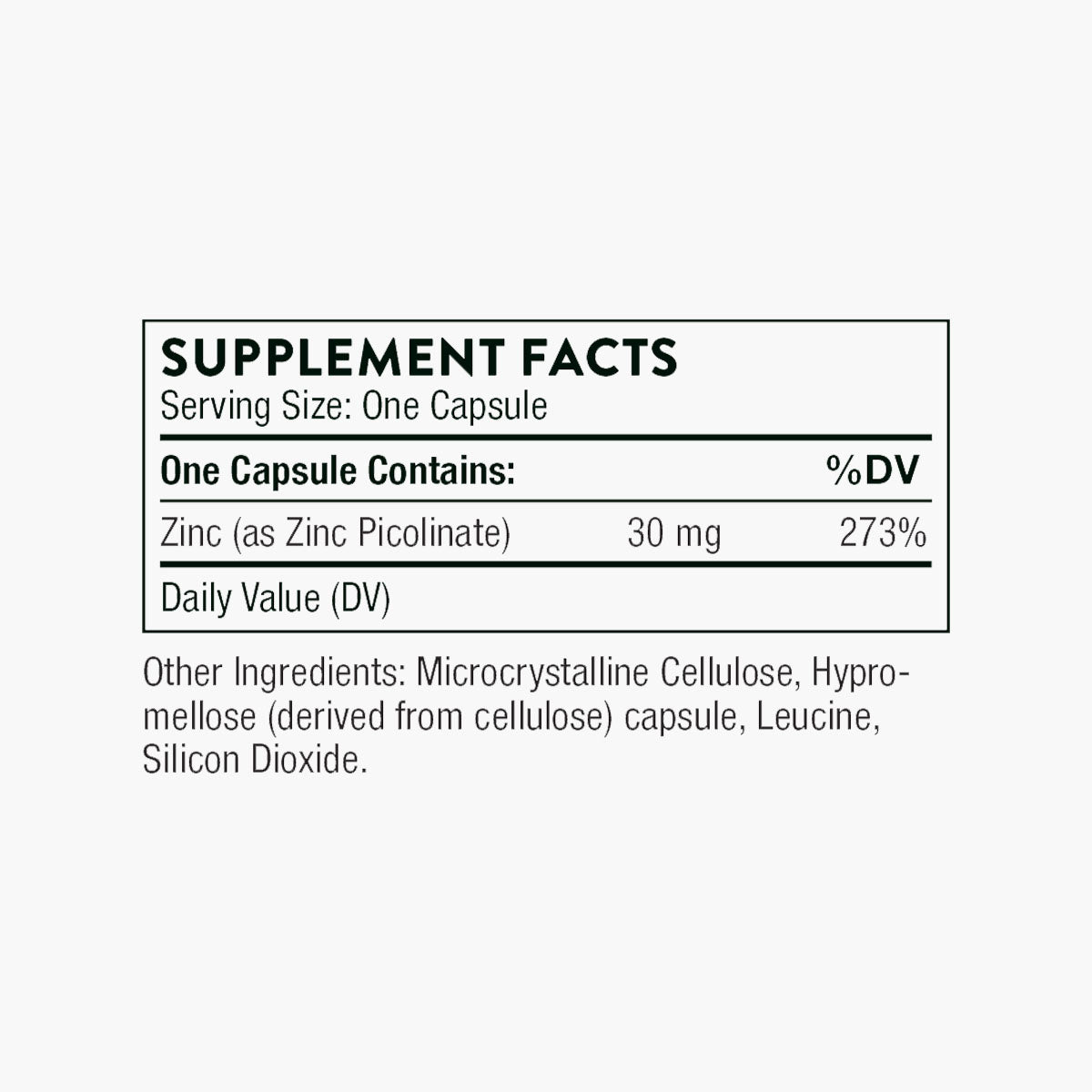 Zinc Picolinate 30mg NSF Certified for Sport