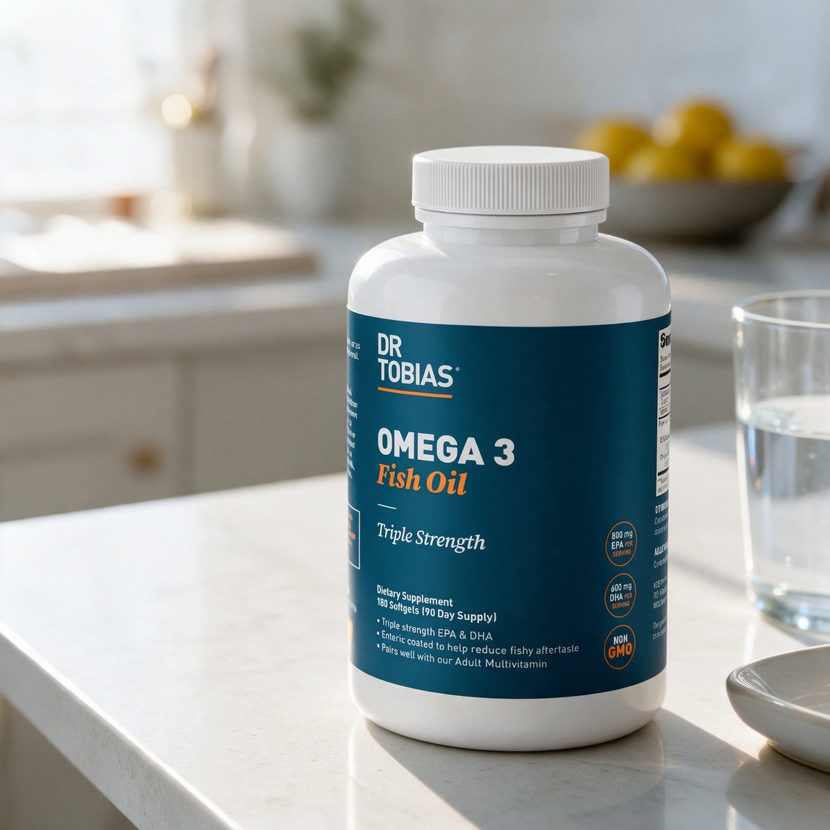 Dr. Tobias - Omega 3 Fish Oil Triple Strength 2000mg - 180 Softgels