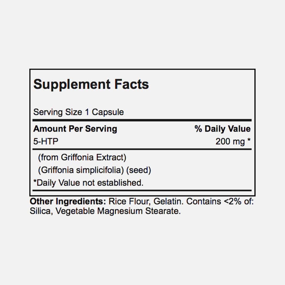 5-HTP (Griffonia Simplicifolia) 200mg - 60 Capsules