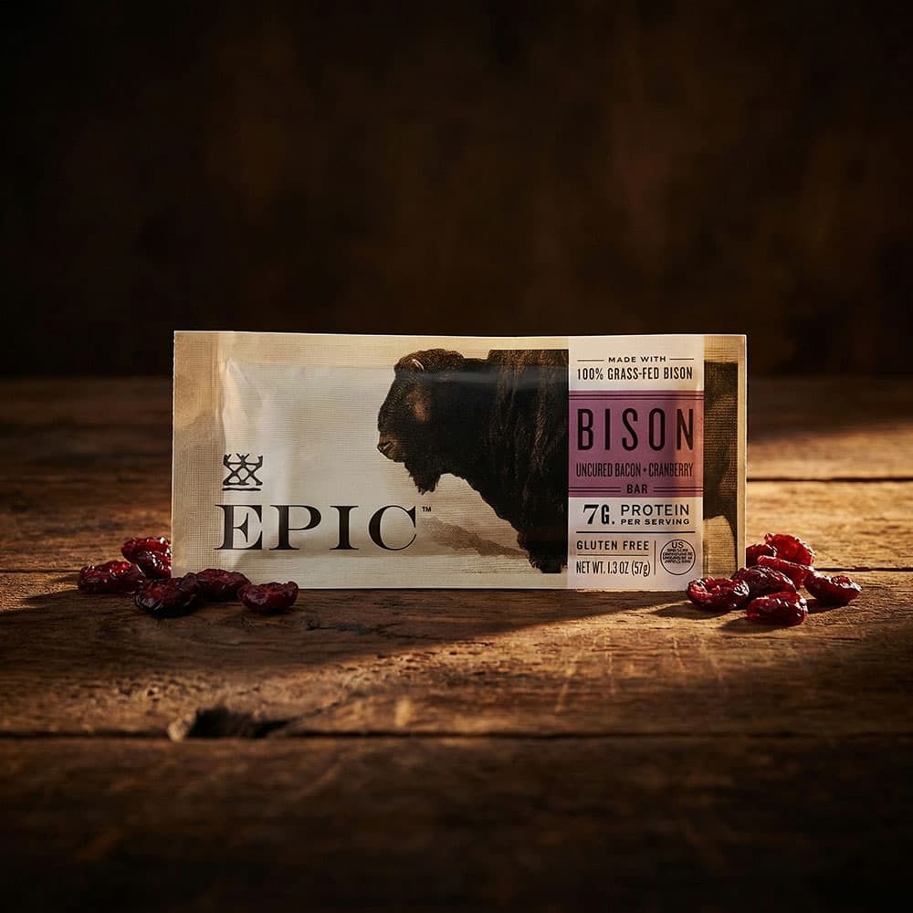 Epic Bison Bacon Cranberry Bars - 12 Bars (1.3oz)