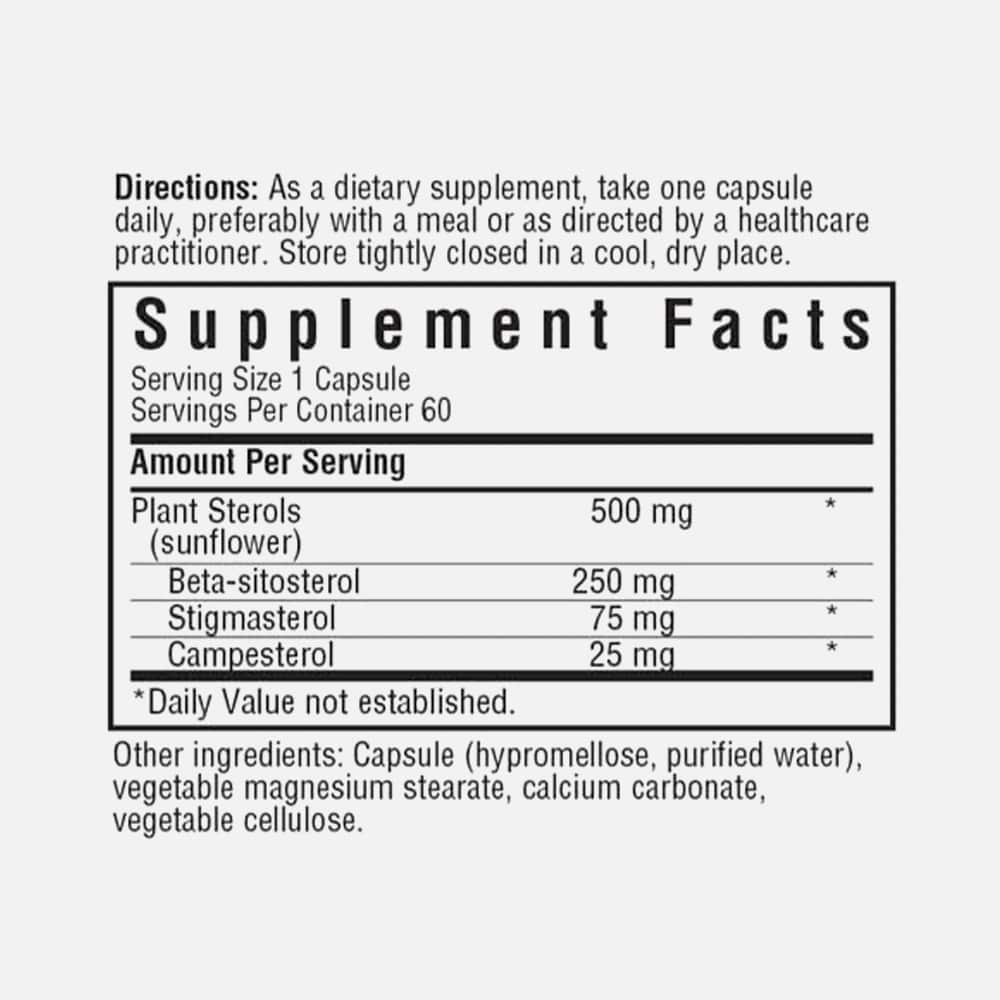 Plant Sterols 500mg - 60 Vegetable Capsules