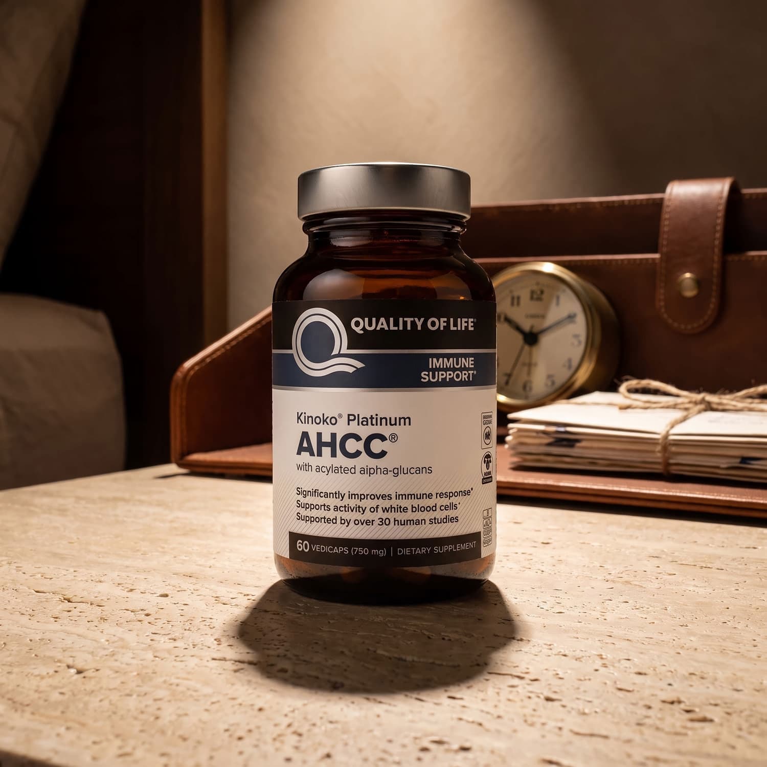 Quality of Life - AHCC Kinoko Platinum 750mg - 60 Capsules