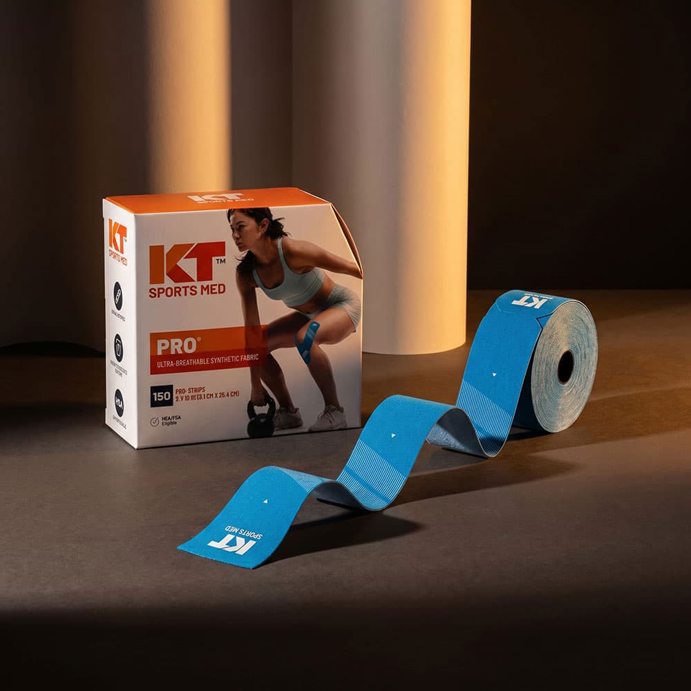 KT Tape Pro Synthetic Kinesiology Tape - 150 Precut Strips