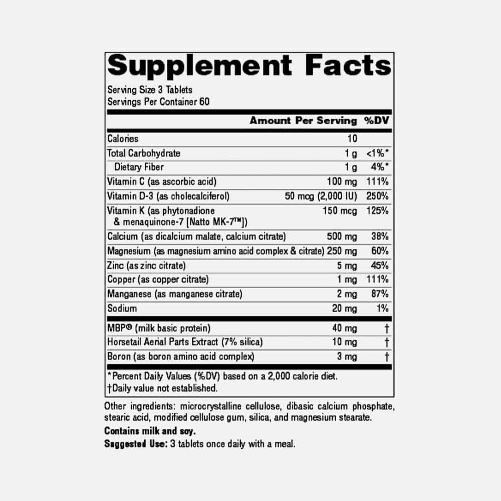 MBP Osteo with Calcium 500mg - 180 Tablets