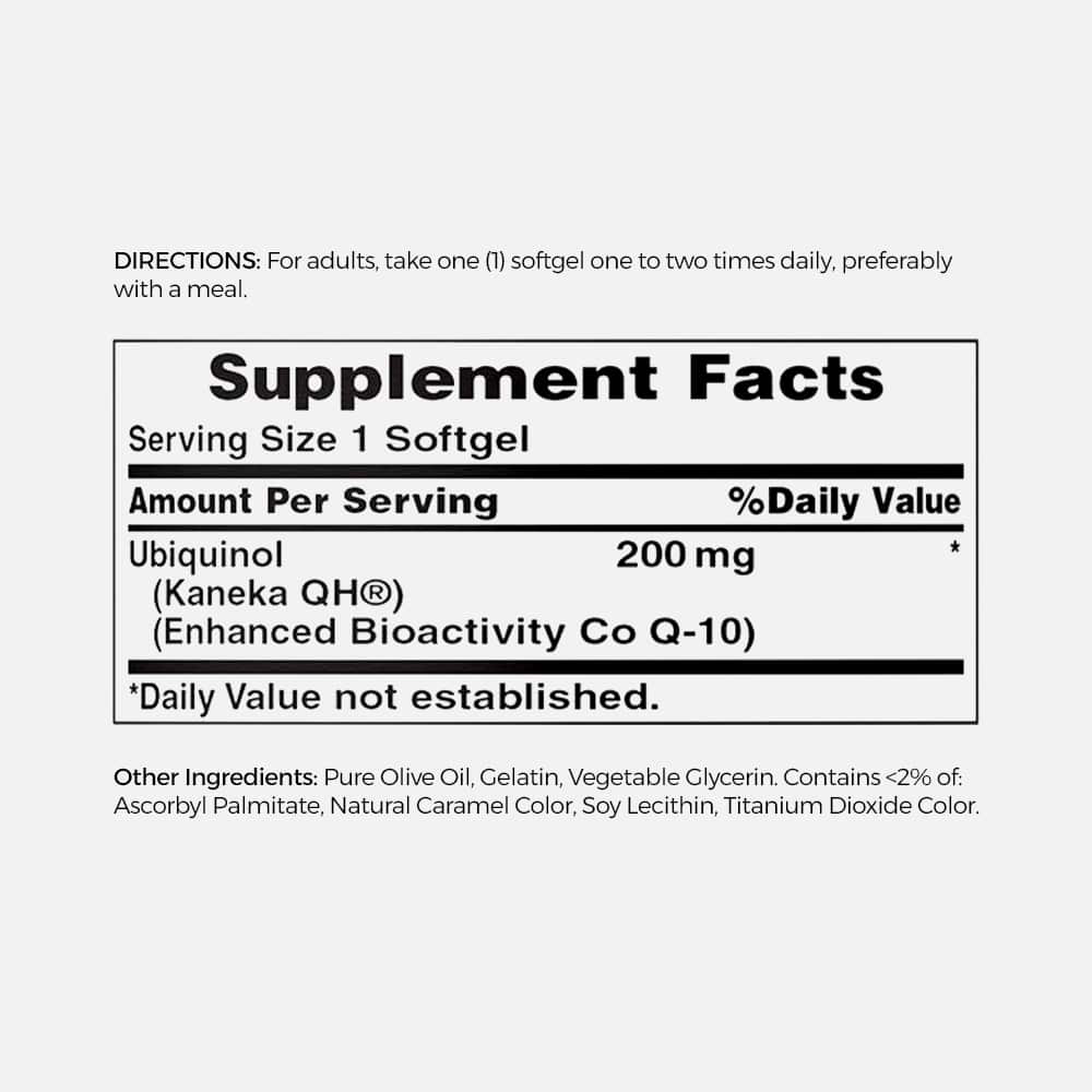 Puritan's Pride Ubiquinol 200mg 60 Softgels