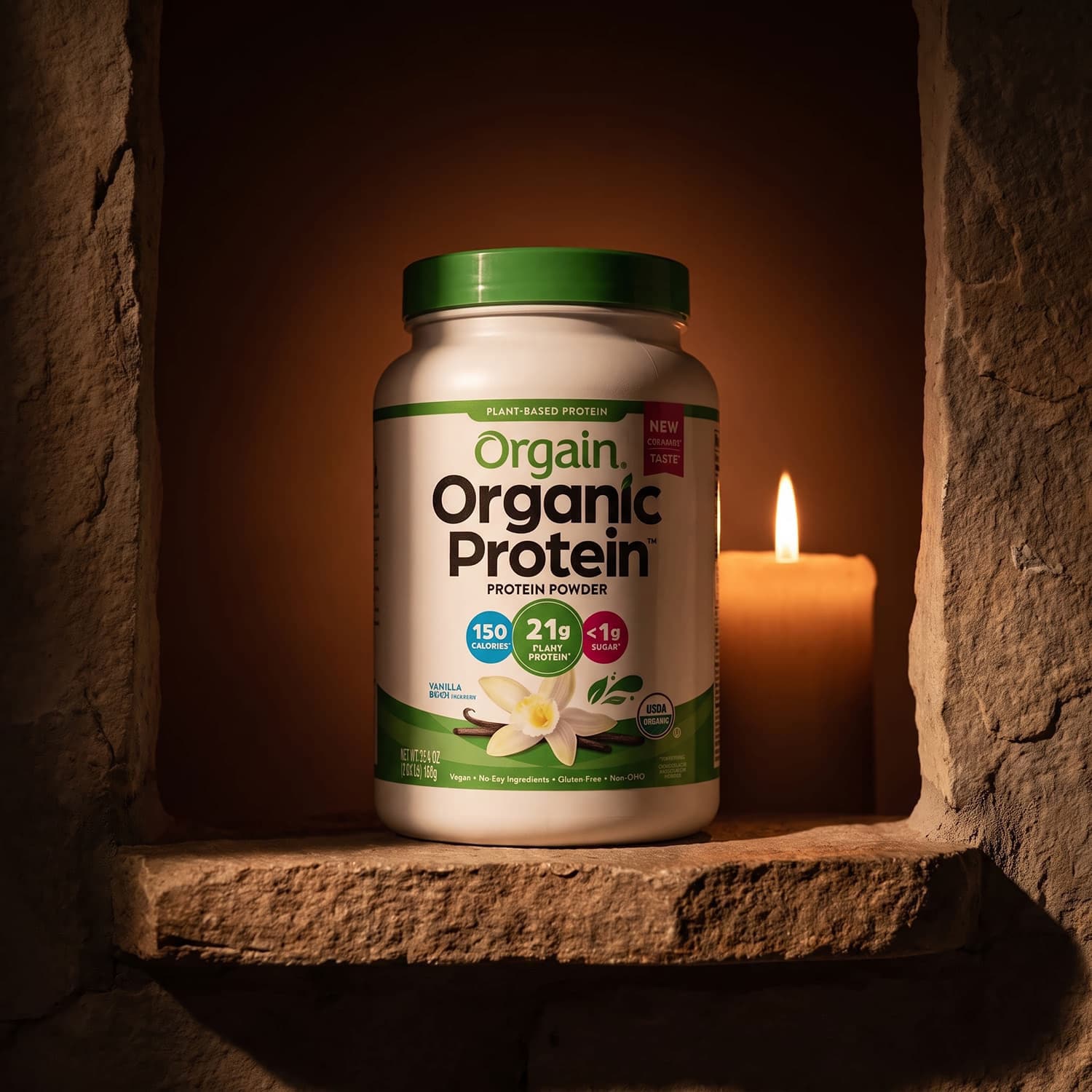 Organic Vegan Protein Powder Vanilla Bean