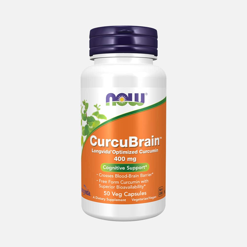 CurcuBrain Longvida Curcumin 400mg - 50 Veg Capsules