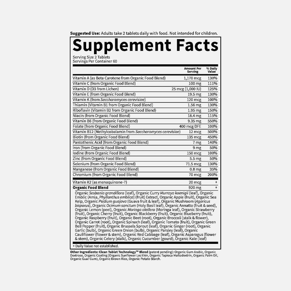 Organic Women's Multivitamin - 120 Tablets