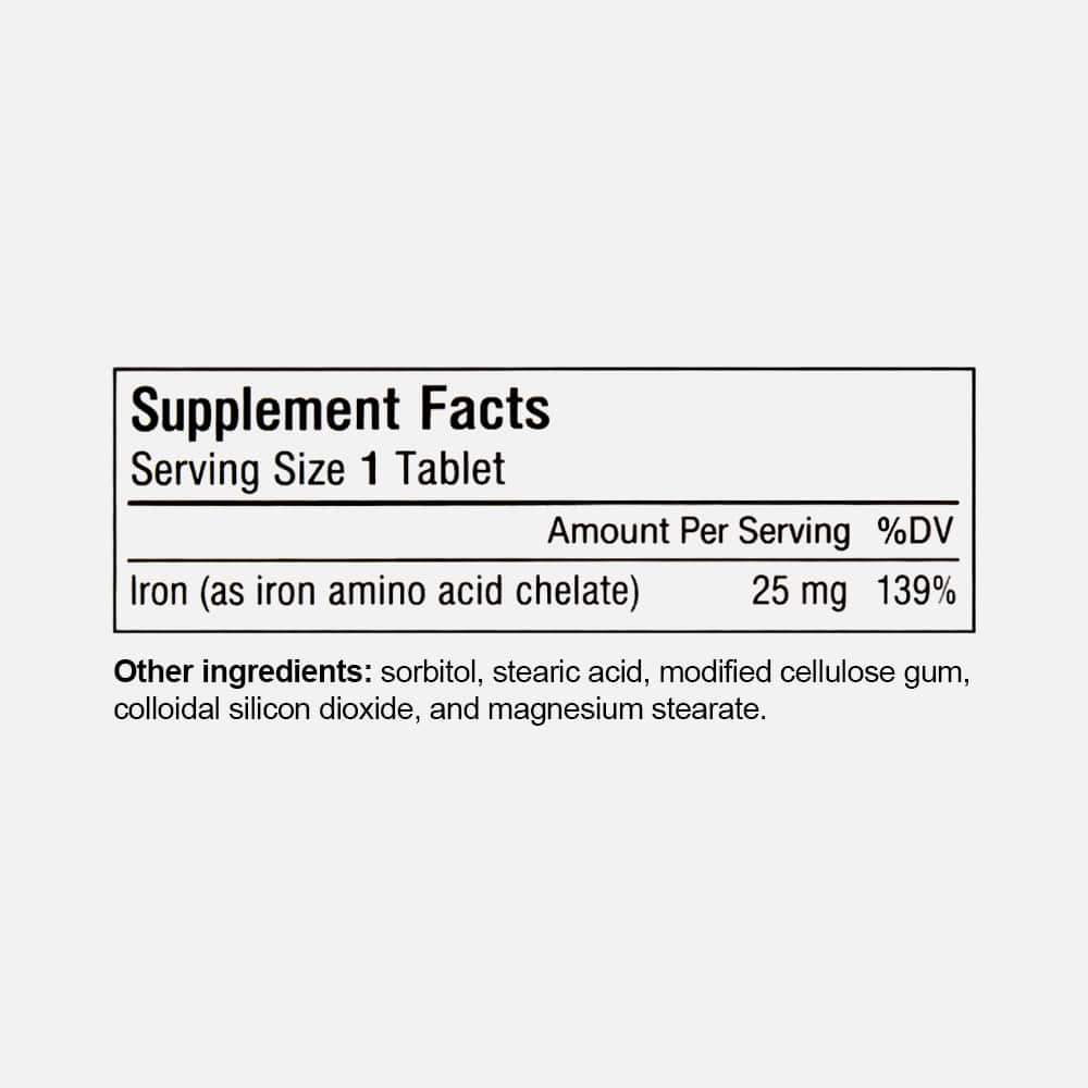 Iron Chelate 25mg - 250 Tablets