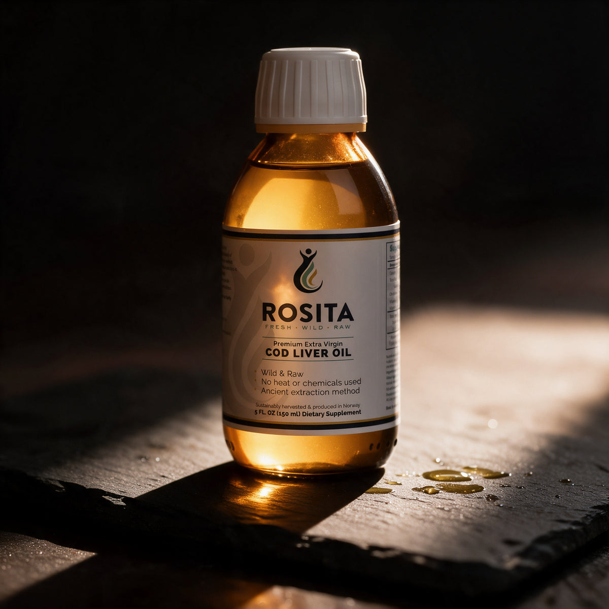Rosita - Extra Virgin Cod Liver Oil Liquid - 150 ml