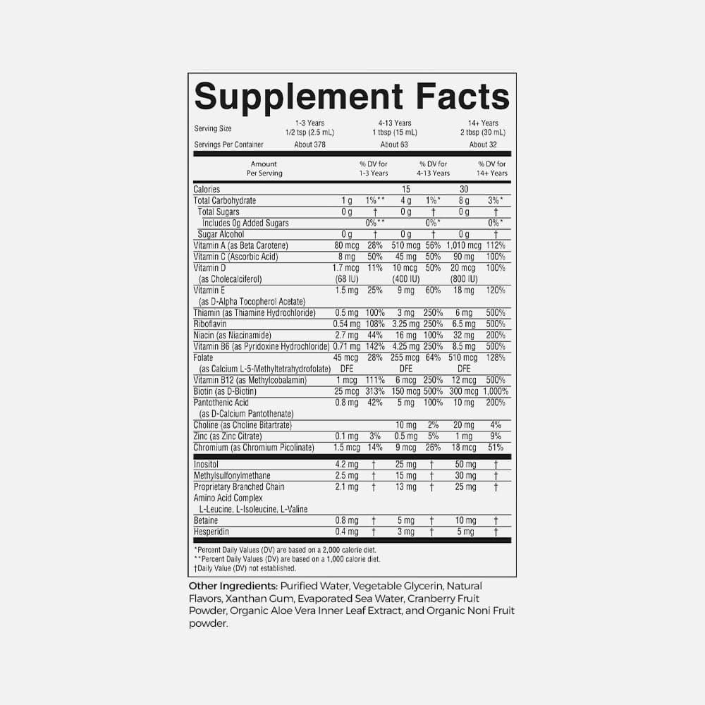 Liquid Morning Multivitamin - 32 Servings (Raspberry)