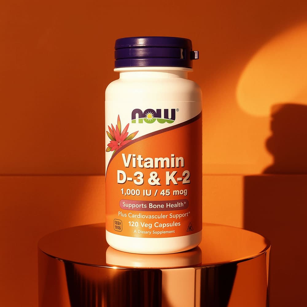 Vitamin D3 25mcg & K2 45mcg - 120 Veg Capsules