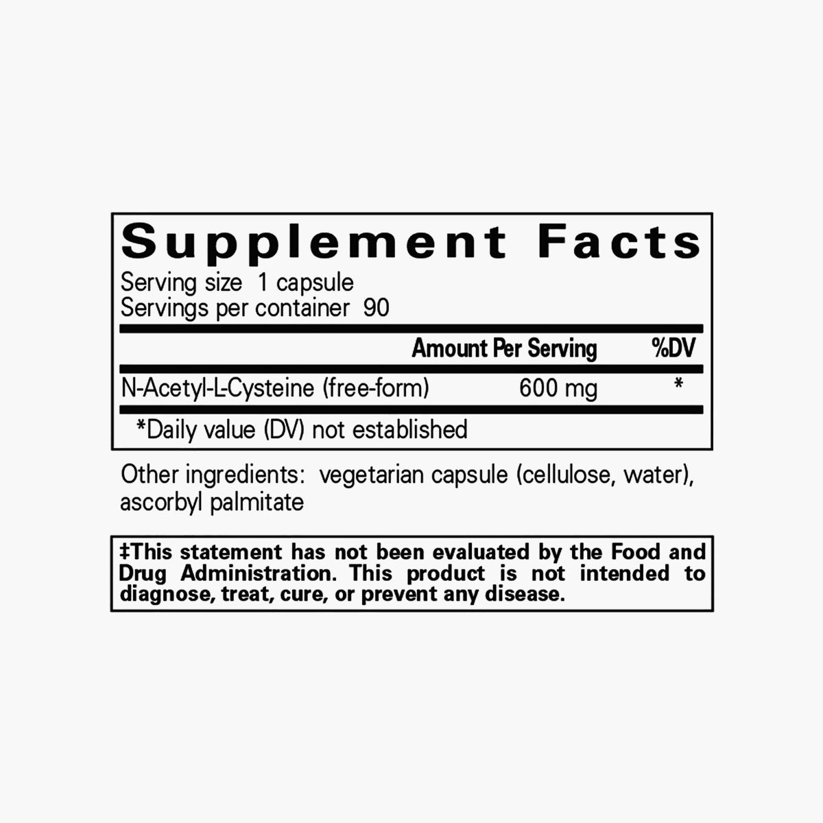 NAC 600mg - 90 Capsules