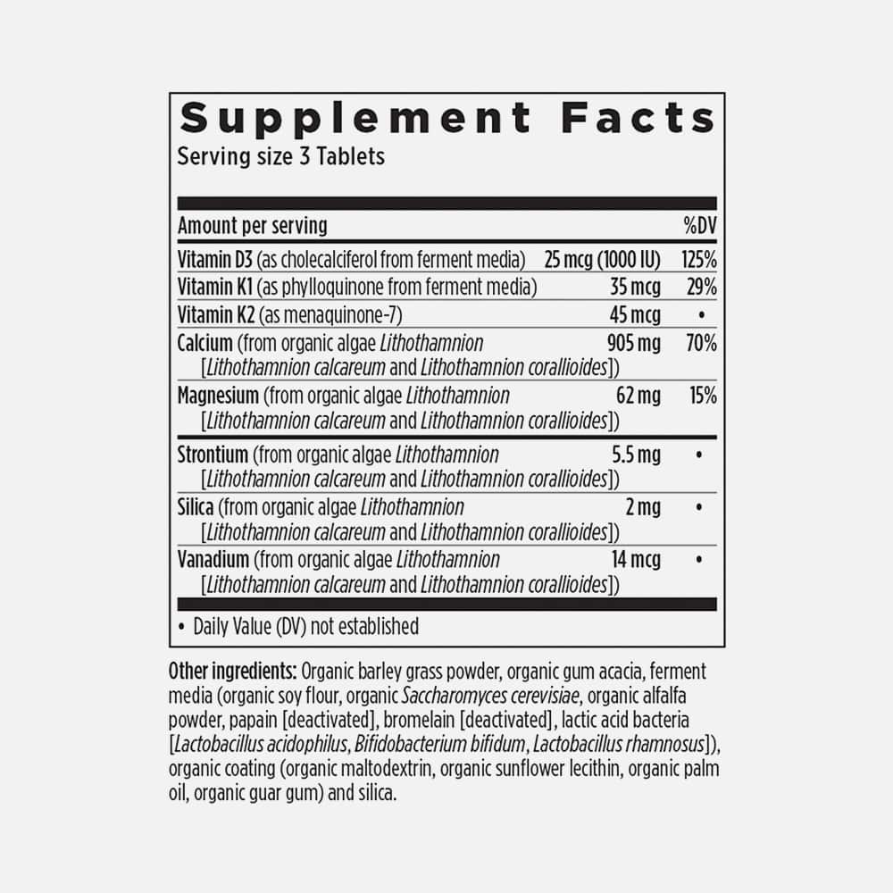 Whole Food Calcium with D3 & K2 770mg - 90 Tablets