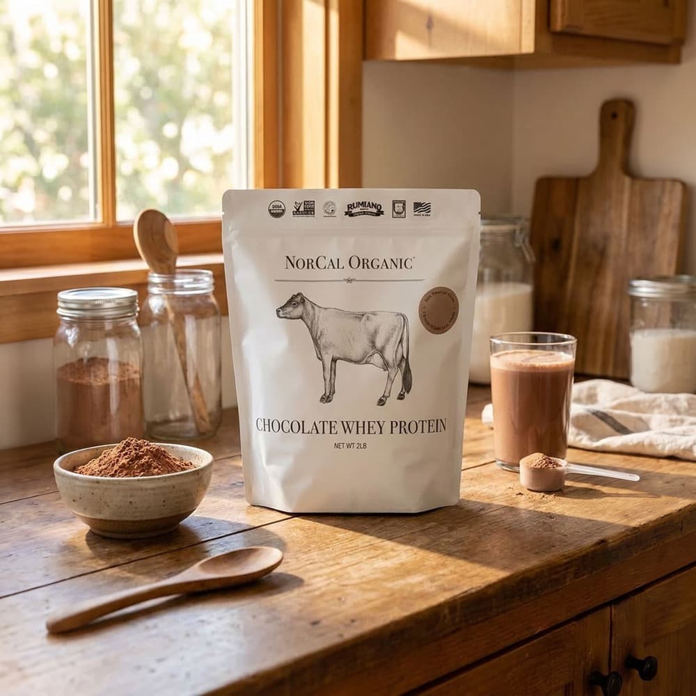 Organic Chocolate Grass-Fed Whey Protein 21g - 32 Servings