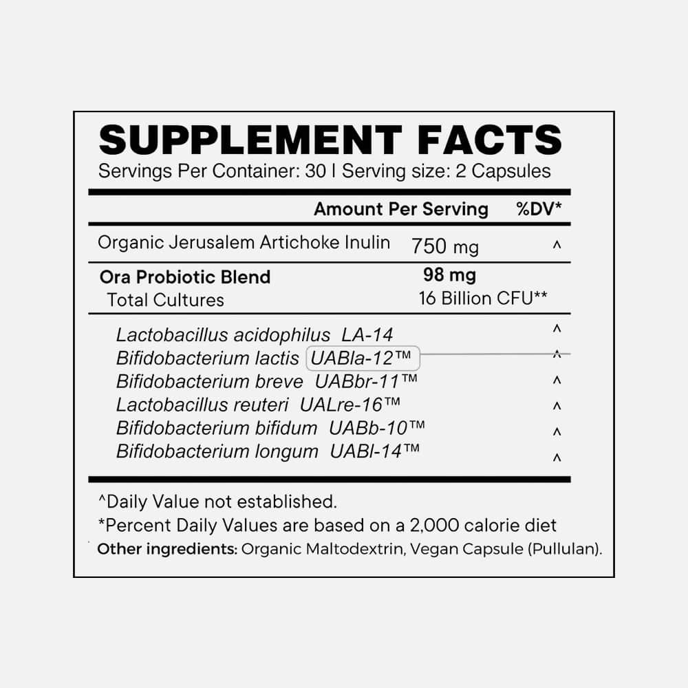 Ora Organic Probiotics 16 Billion CFU - 30 Capsules