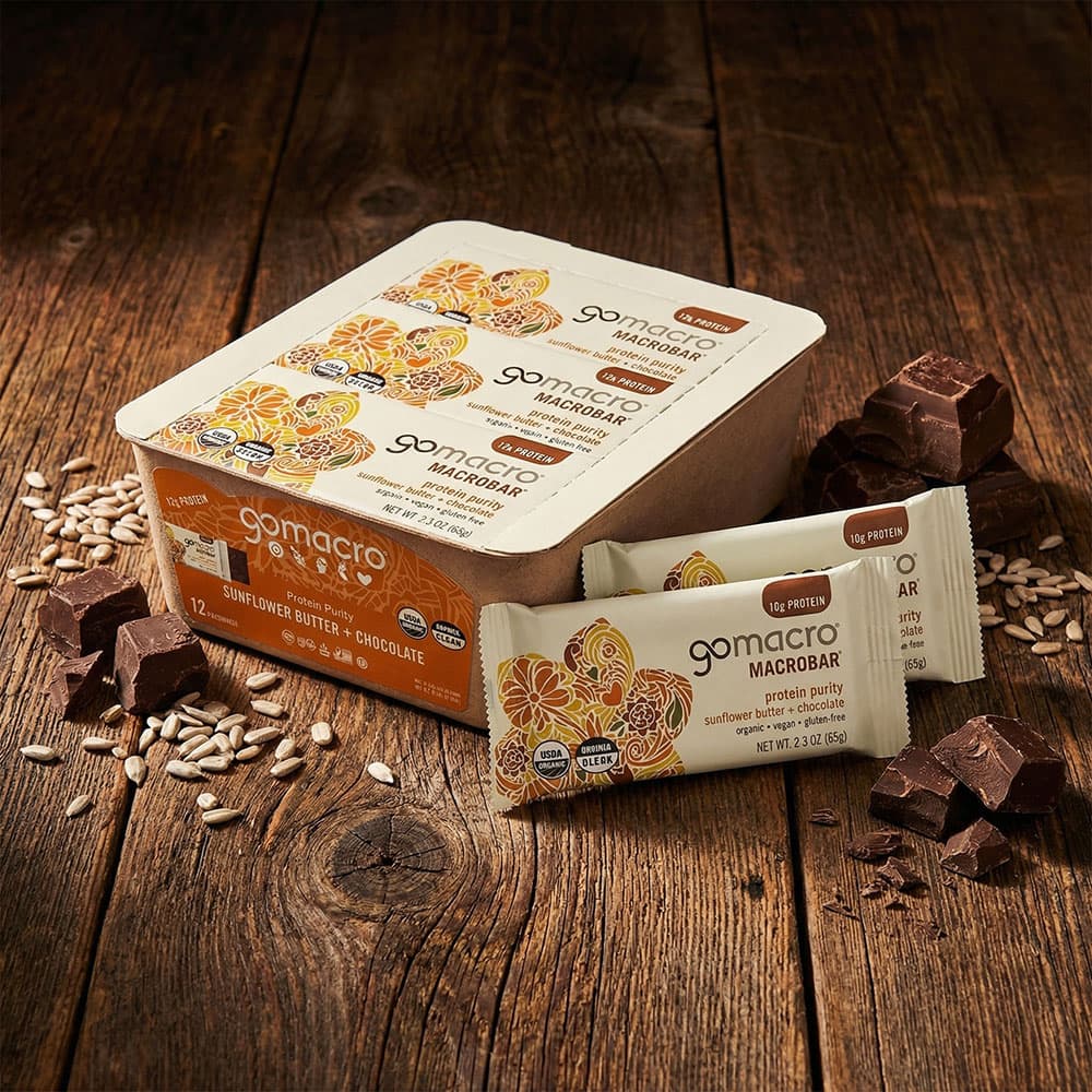 GoMacro Sunflower Butter + Chocolate - 12 Protein Bars
