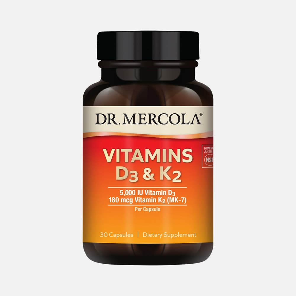 Vitamin D3 5000 IU & K2 180mcg - 30 Capsules