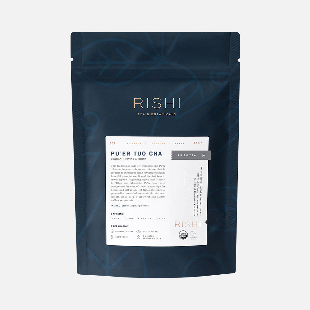 Ancient Pu'er Tuo Cha Organic Pu-erh Tea - 16oz Loose Leaf