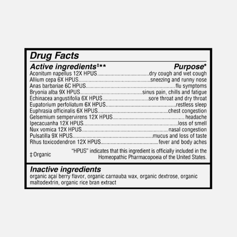 Genexa Flu Fix Homeopathic Remedy - 60 Chewable Tablets