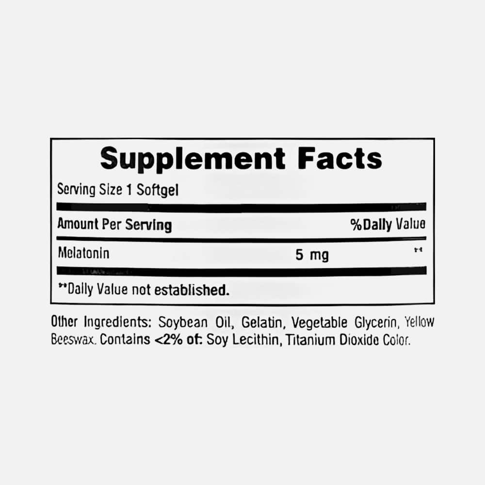Melatonin 5mg - 180 Softgels